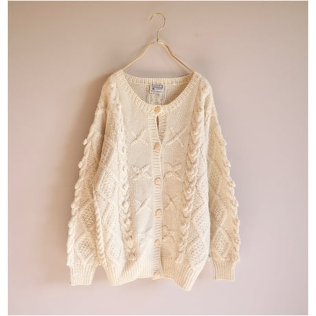 vintage floral popcorn cardigan