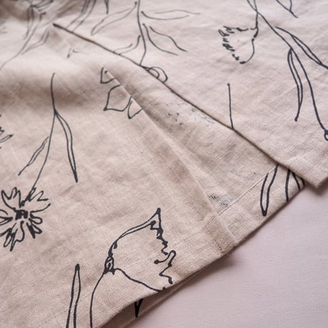"JOHN PAUL RICHARD" floral linen sleeveless maxi dress