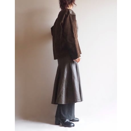 "MAFALDA DENICOLO" leather mermaid skirt