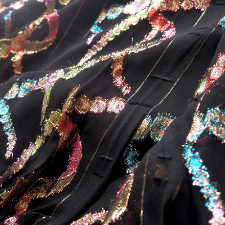80s "PATRA" abstract metallic blouse