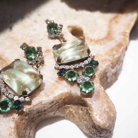 vintage czech rhinestone earrings