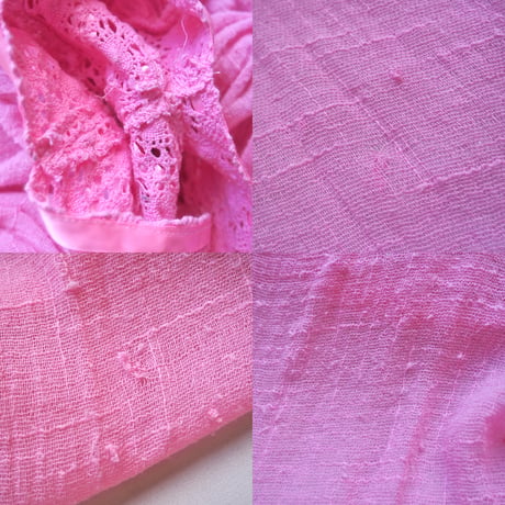 vintage Greece pink gauze blouse