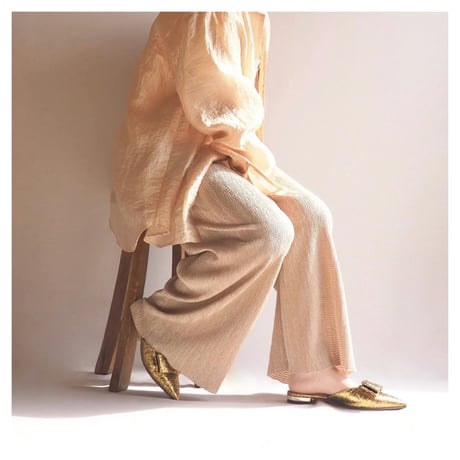 made in Spain micro pleated easy pants