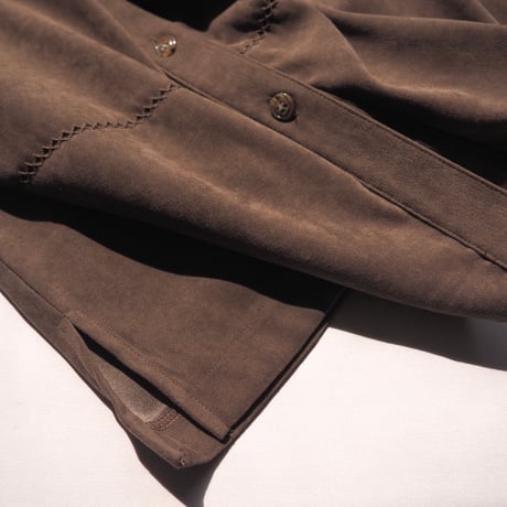 "Alfred Dunner" faux suede blouse & maxi skirt set