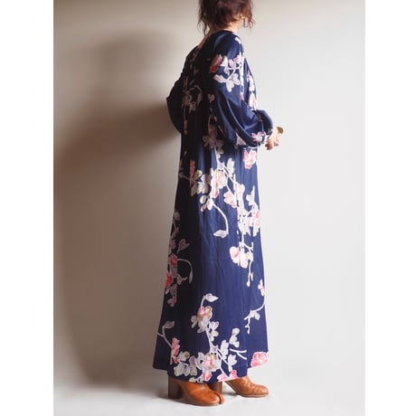 70s "Le Voy's" floral house maxi dress