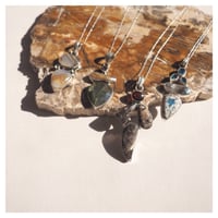 vintage multi stone design silver925 necklace