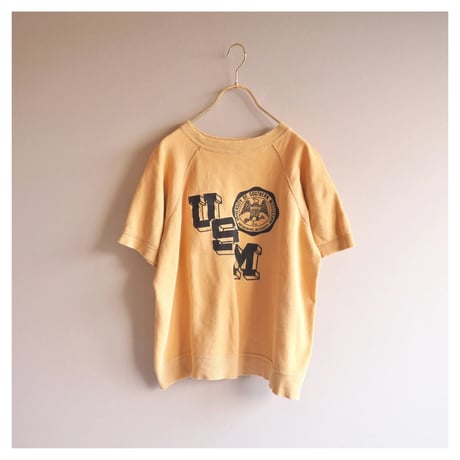 70s "Artex" s/s damage college print sweat