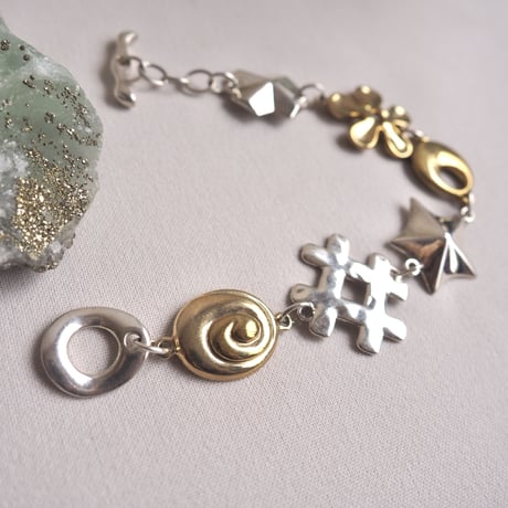 "Robert Lee Morris" silver925 motif bracelet