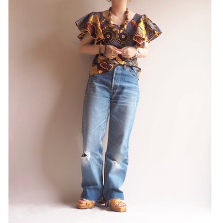 90s made in USA Levi's 501 damage denim pants