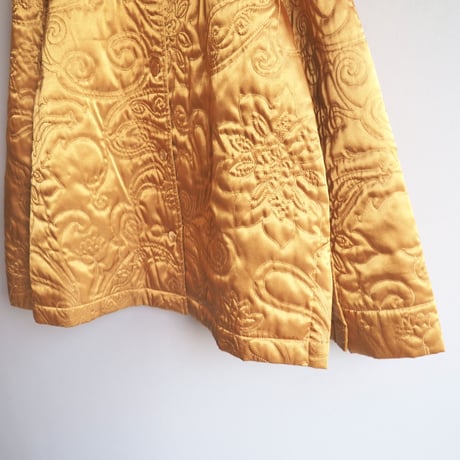 "classic elements" satin embroidered quilt jacket