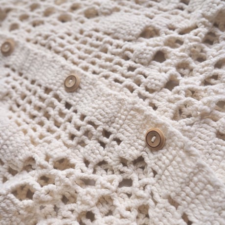 vintage floral crochet vest