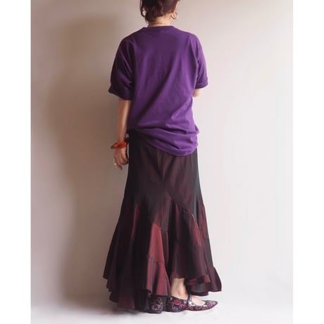 "Gianna Persiga" satin marmade skirt