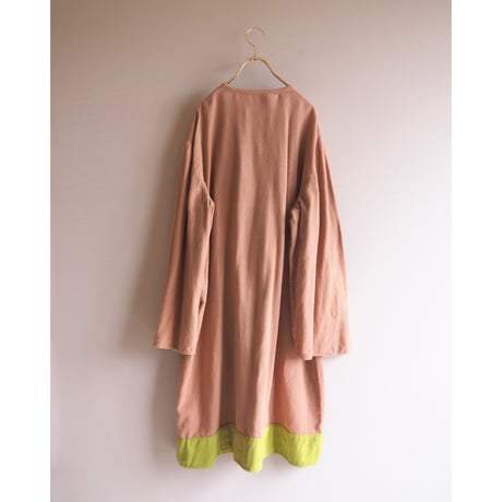 vintage flare sleeve bicolor tunic dress