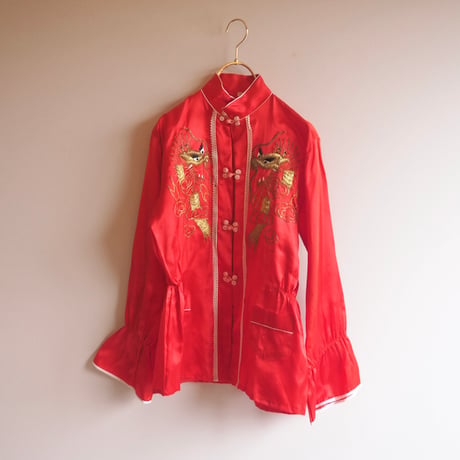 50s〜 chinese embroidered blouse