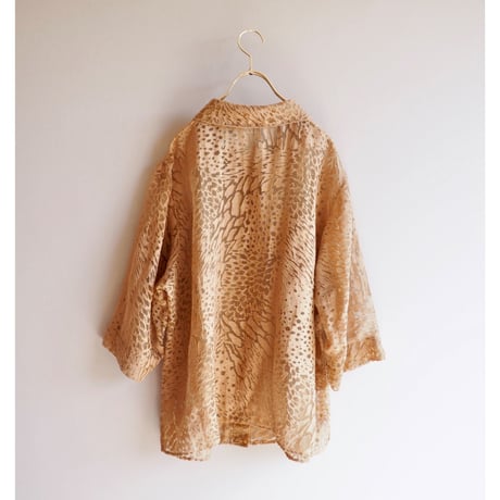 "White Stag" abstract sheer blouse