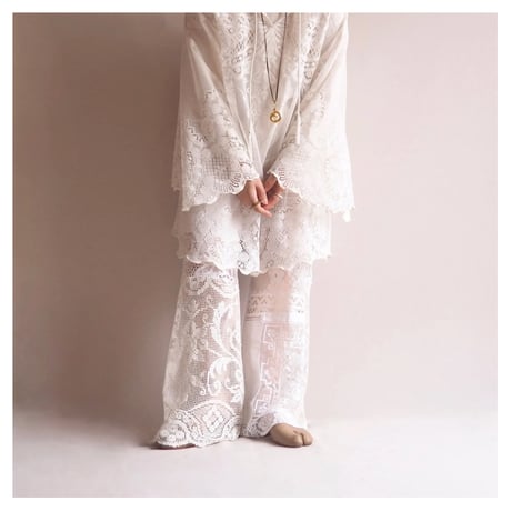original remake patchwork lace pants