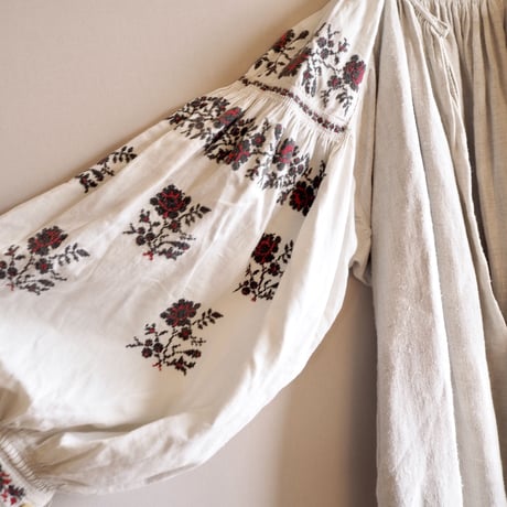 vintage ukrainian embroidered maxi dress
