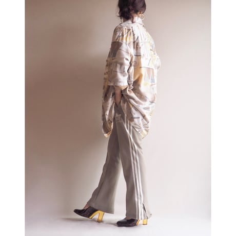 vintage abstract print blouse