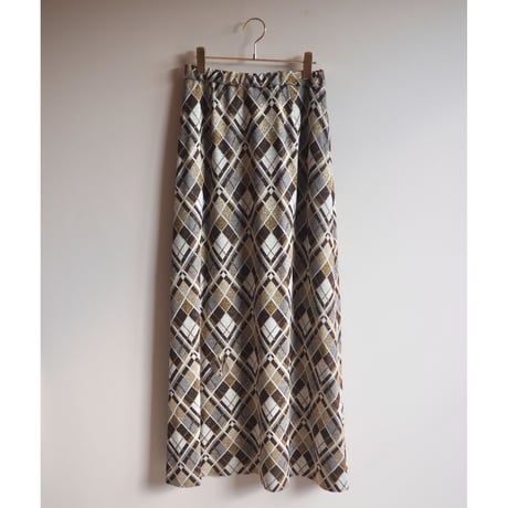 70s "Jan Celeste Ltd." metallic plaid maxi skirt