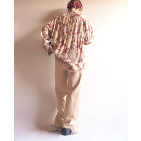 vintage abstract print blouse