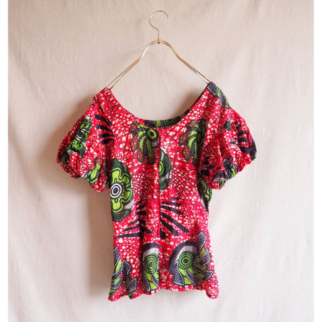vintage african batik blouse