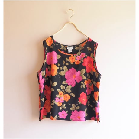 90s floral sheer blouse & tops set