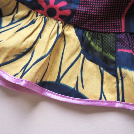 vintage african batik mermaid maxi skirt