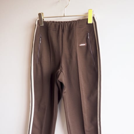 80s "Adidas" brown × beige track pants