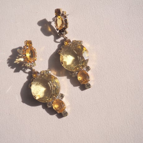 vintage czech rhinestone earrings (YE)