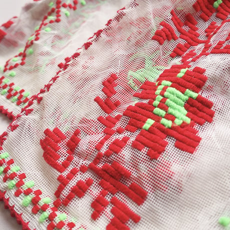 50〜60s romanian sheer embroidered blouse