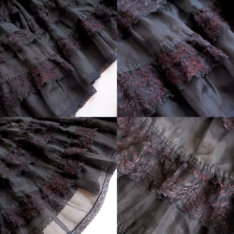 60s〜 "Fantasy LINGERIE" lace tiered panier