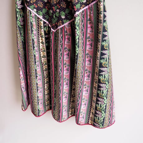 vintage cotton floral maxi skirt