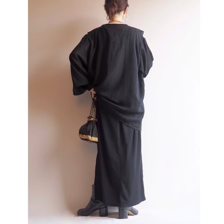 90s oversized ruffle sheer blouse
