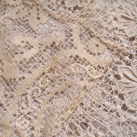 original remake lace patchwork maxi skirt 【D】