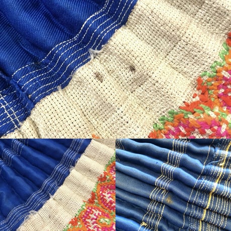 80s hmong embroidered wrap skirt