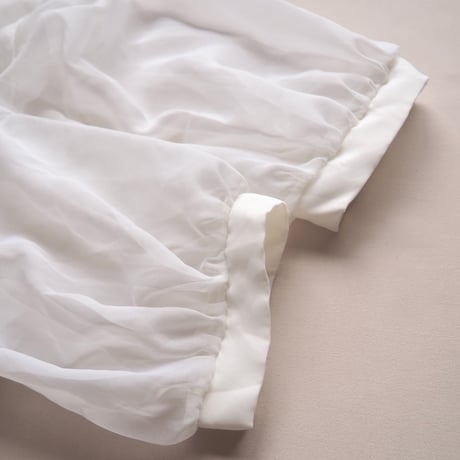 "Vera Mont" big collar sheer blouse