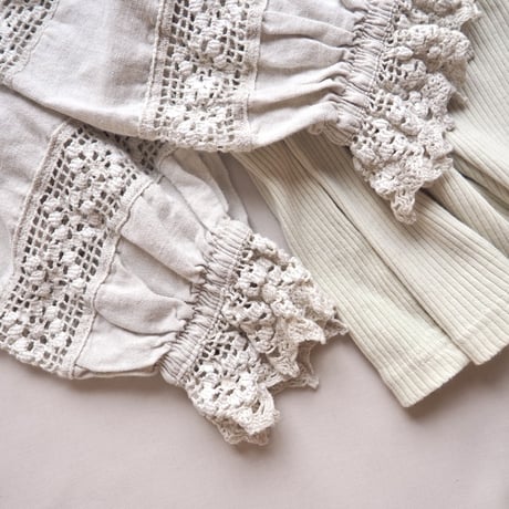 80s crochet puff sleeve tops