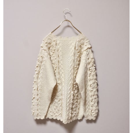 vintage floral popcorn cardigan