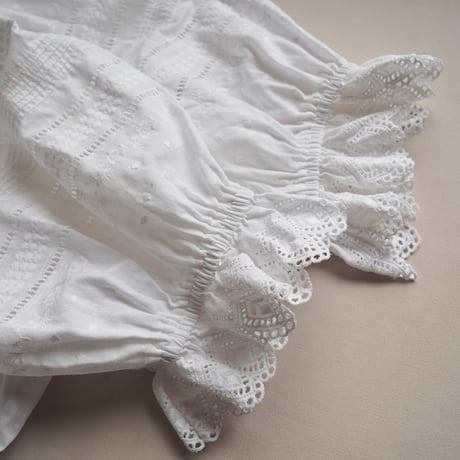 vintage folk lace ruffle blouse