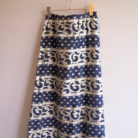 70s "Nelly De Grab" sheer metallic maxi skirt