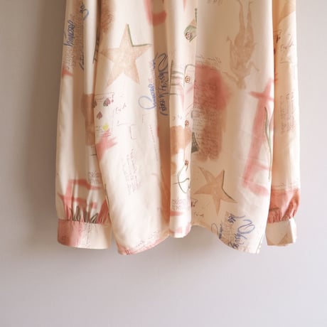 vintage abstract print blouse