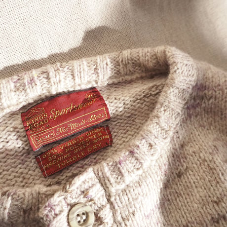 70s Sears wool mulch border sweater