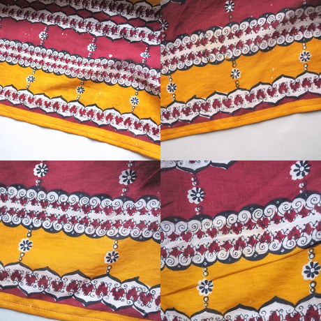 70s pakistan cotton floral maxi dress
