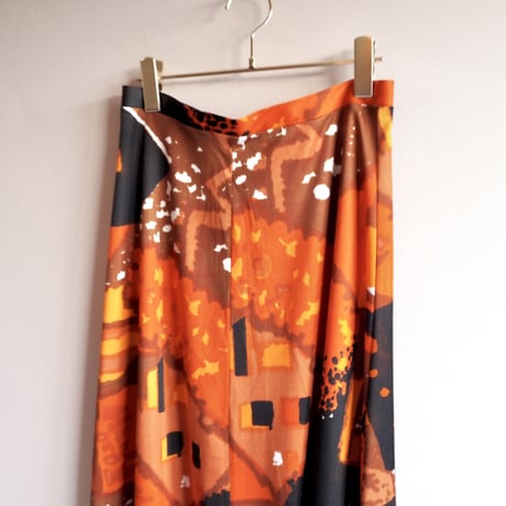 70s abstract maxi skirt