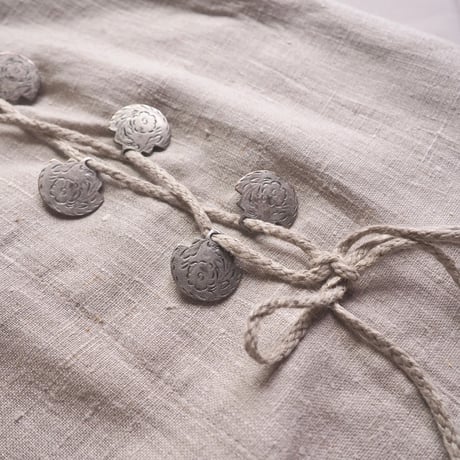"LANDHAUS" linen design folk maxi skirt