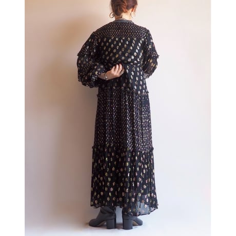90s "ANGIE" metallic chiffon maxi dress