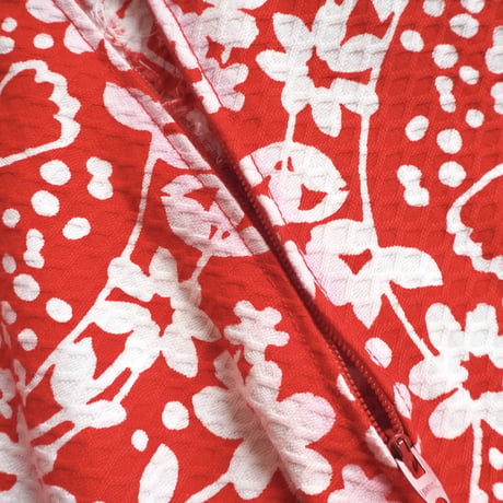 70s floral waffle maxi skirt