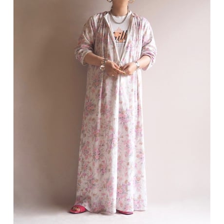70s floral house maxi dress