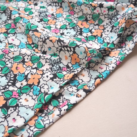80s〜 flare sleeve floral maxi dress