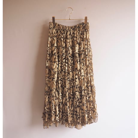 80s〜 "Sandi Kent" lace tiered midi skirt